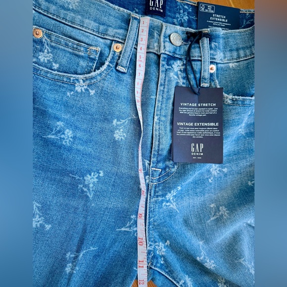 NWT Gap high Rise True Skinny Floral Print Ankle Jeans 27 / 4 - Picture 7 of 16
